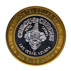 .999 Silver Circus Circus Hotel & Casino Las Vegas $10 Limited Edition Gaming To