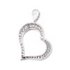 Image 2 : 14KT White Gold 1.00 ctw Diamond Heart Pendant