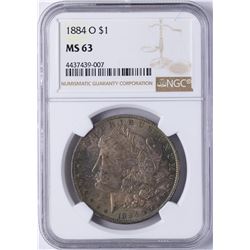 1884-O $1 Morgan Silver Dollar Coin NGC MS63 Amazing Toning