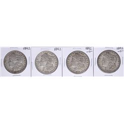Lot of (2) 1892 & (2) 1892-O $1 Morgan Silver Dollar Coins