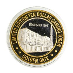.999 Silver Golden Gate Las Vegas, NV $10 Casino Limited Edition Gaming Token