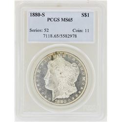 1880-S $1 Morgan Silver Dollar Coin PCGS MS65