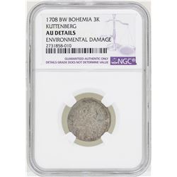1708 Bohemia 3K Kuttenberg Coin NGC AU Details