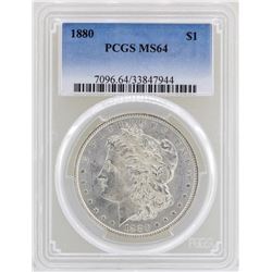 1880 $1 Morgan Silver Dollar Coin PCGS MS64