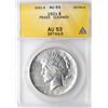 Image 1 : 1921 $1 Peace Silver Dollar Coin ANACS AU53 Details