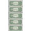 Image 2 : Lot of (5) 1957B $1 Silver Certificate Notes