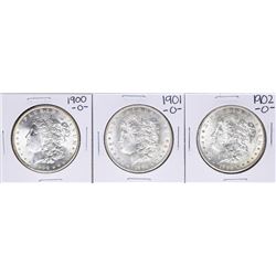 Lot of 1900-O, 1901-O, & 1902-O $1 Morgan Silver Dollar Coins