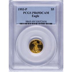 1993 $5 American Gold Eagle Proof Coin PCGS PR69DCAM