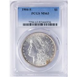 1904-S $1 Morgan Silver Dollar Coin PCGS MS63