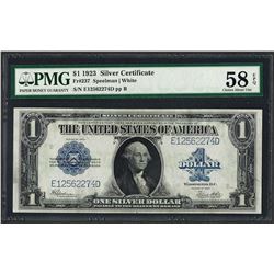 1923 $1 Silver Certificate Note Fr.237 PMG Choice About Uncirculated 58EPQ