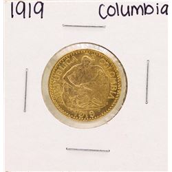 1919 Columbia 5 Pesos Gold Coin