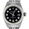 Image 1 : Rolex Ladies Stainless Steel Black Diamond 26MM Datejust Wristwatch