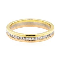 18KT Yellow, White and Rose Gold 0.25 ctw Diamond Ring