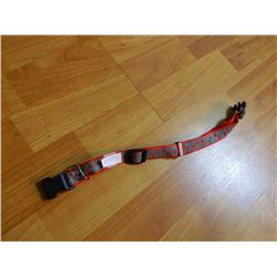 DOG COLLAR - RED WITH BONES