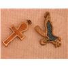 Image 2 : PENDANTS - 2 - INLAID - CROSS & EAGLE