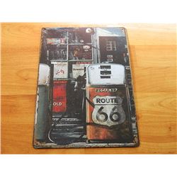 VINTAGE DESIGNED METAL SIGN - ROUTE 66