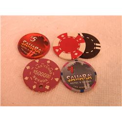 CASINO CHIPS & OTHER - 5 PC TTL