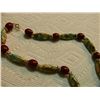 Image 3 : BEADED NECKLACE - 28" LONG  - MULTI COLOR WITH RED