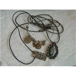 BRACELET & 2 ROPE CHAINS - SOME SILVER