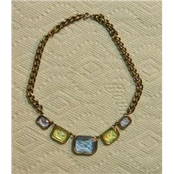 NECKLACE - SAPPHIRE, CITRINE & AMETHYST COLOR GEMS