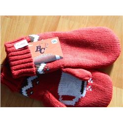 NEW TIM HORTON MITTEINS - INCLUDES BC FOOTBALL COFFEE CARD