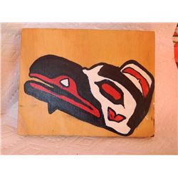 PLAQUE - NATIVE ART - SIGNED