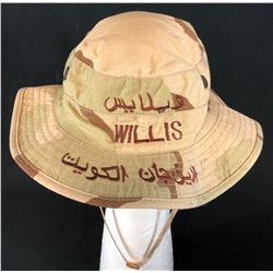 Bruce Willis - Military Boonie Hat used on his USO Tour with his Band