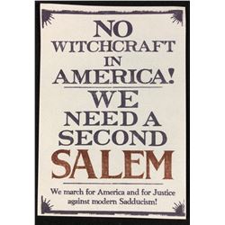 Fantastic Beasts and Where to Find Them (2016) - "No Witchcraft In America" Flyer