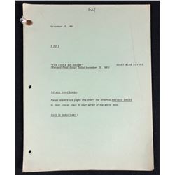 Nine to Five (1982–1988) - William Theiss Original Production Used Script for season one's episode "