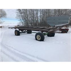 4 wheel bale rack, 11 bale, Good rubber