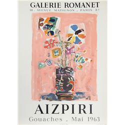 Paul Augustin Aizpiri, Exhibition Galerie Romanet 2, Lithograph Poster