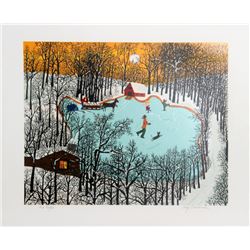 Kay Ameche, Walden Pond in Winter, Serigraph