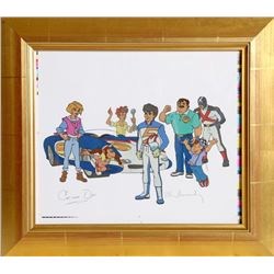 Speed Racer Animation Characters, Sericel, signed by Corinne Orr and Peter Fernandez