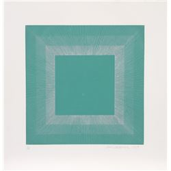 Richard Anuszkiewicz, Winter Suite (Green with Silver), Intaglio Aquatint Etching