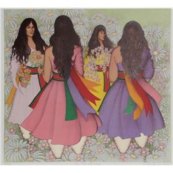 Alice Asmar, Taos Corn Dancers, Lithograph