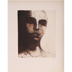 Leonard Baskin, Sleeping Portrait (9), Etching