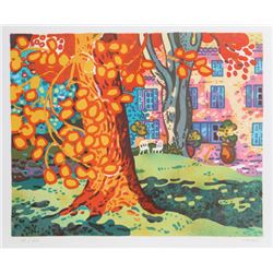 Guy Charon, Backyard Tree, Lithograph
