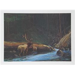Bill Elliot, The Old Bull, Lithograph