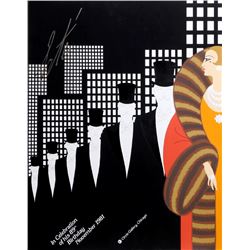 Erte, 89th Birthday Celebration - Top Hats, Serigraph Poster
