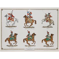 Gaston Girault, Les Soldats (Regiment de Chasseurs a Cheval), Lithograph
