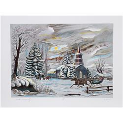 Bogdan Grom, Winter Tranquility, Lithograph