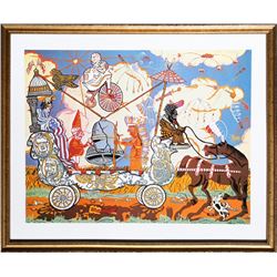 Red Grooms, Bicentennial Bandwagon, Print