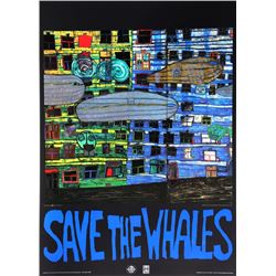 Friedensreich Hundertwasser, Save the Whales, Offset Print with Foil Embossing