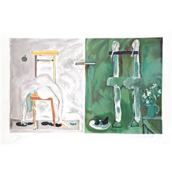 Daniel Marshall, The Duck Series with Chair, Lithograph