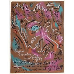 Andre Masson, Galerie Louis Leiris (Gravures), Lithograph Poster