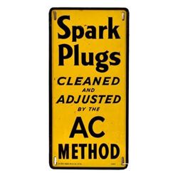 AC Spark Plugs Cleaned & Adjusted Tin Sign