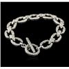 Image 2 : 18KT White Gold 2.64 ctw Diamond Bracelet