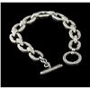 Image 3 : 18KT White Gold 2.64 ctw Diamond Bracelet