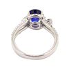 Image 3 : 2.96 ctw Sapphire and Diamond Ring - 18KT White Gold