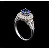 Image 4 : 14KT White Gold 1.90 ctw Tanzanite and Diamond Ring